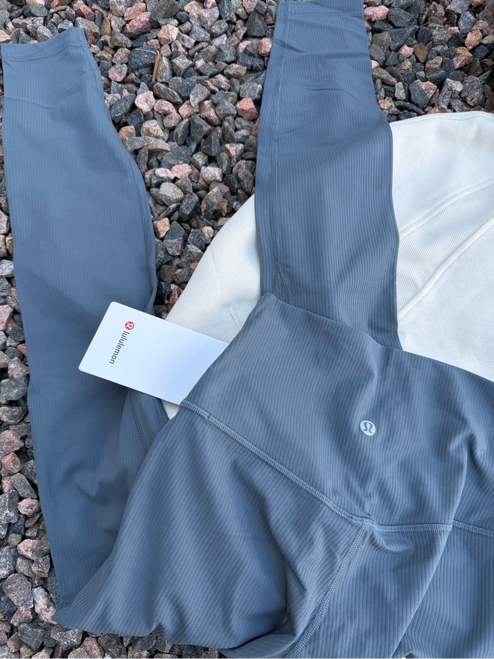 lululemon athletica Ribbed High-Rise Leggings in Slate Gray